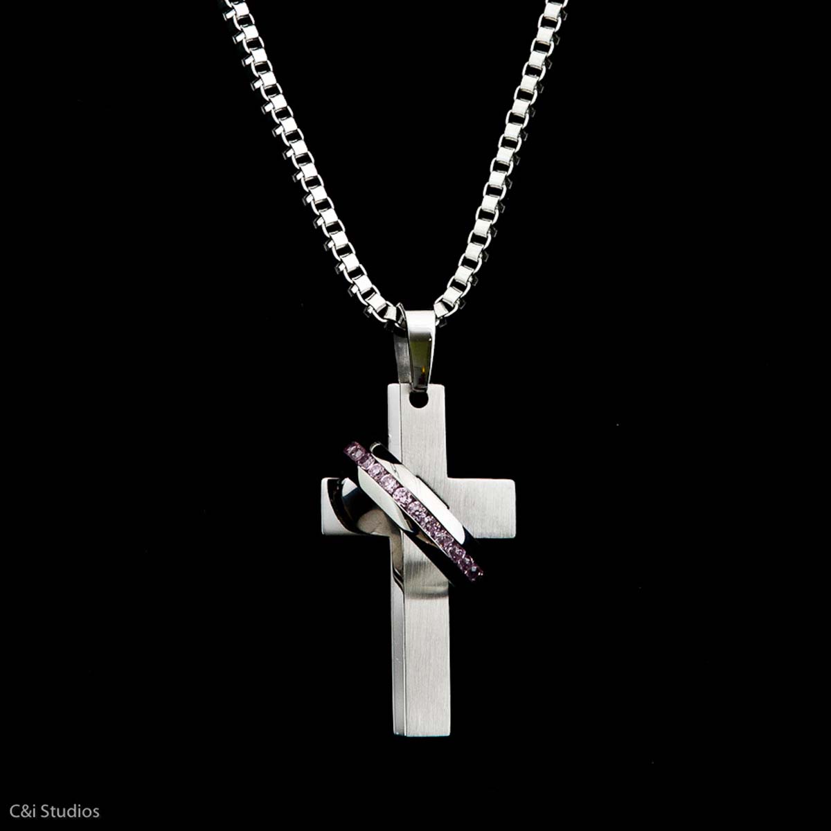 Breast cancer deals cross necklace
